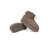 UGG EVERAU® UGG Boots Women Sheepskin Wool Drawstring Platform Picken