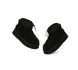 UGG EVERAU® UGG Boots Women Sheepskin Wool Drawstring Platform Picken