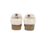 UGG EVERAU® UGG Slippers Women Removable Wool Strap Drawstring Slingback Platform Paige