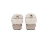 UGG EVERAU® UGG Slippers Women Removable Wool Strap Drawstring Slingback Platform Paige