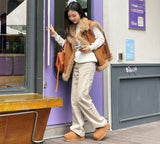 UGG EVERAU® UGG Boots Women Sheepskin Wool Ankle Lace-Up Euro Loaf Paxton EVERAU