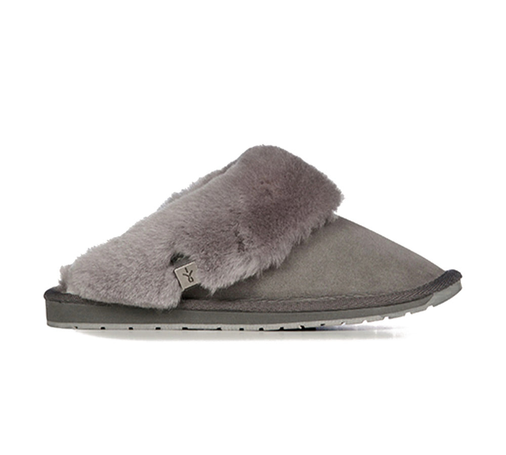EMU® UGG Slippers Australian Made Sheepskin Wool Scuff Platinum Eden EMU
