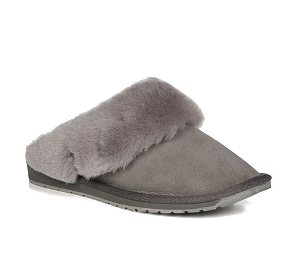 EMU® UGG Slippers Australian Made Sheepskin Wool Scuff Platinum Eden EMU