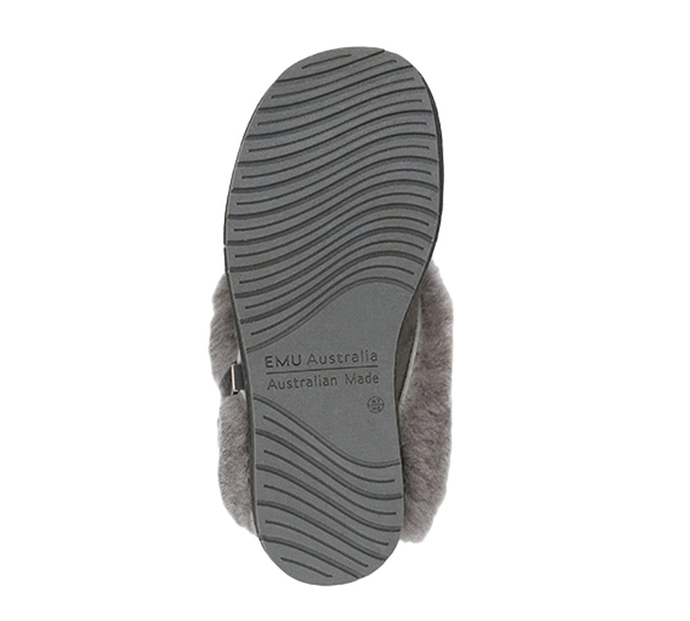 EMU® UGG Slippers Australian Made Sheepskin Wool Scuff Platinum Eden EMU