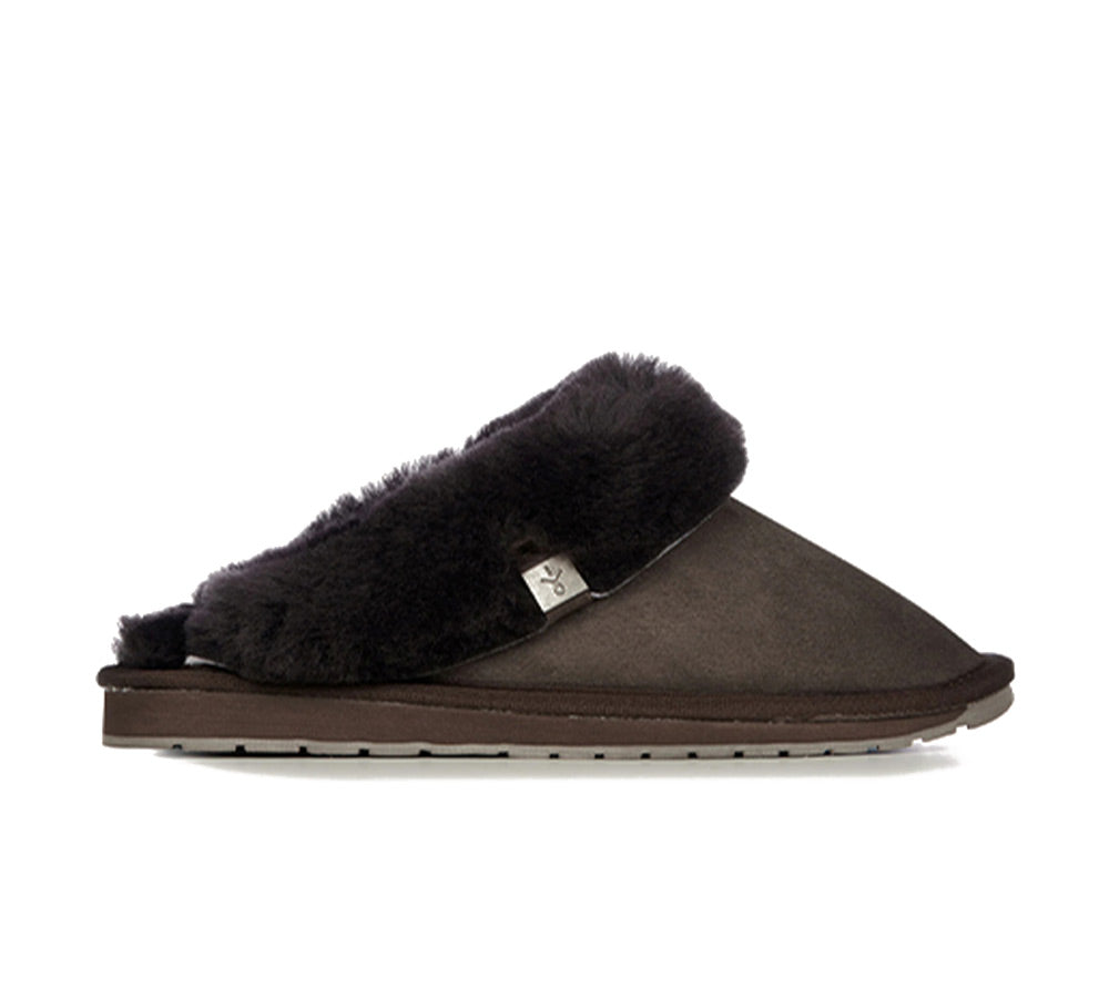 EMU® UGG Slippers Australian Made Sheepskin Wool Scuff Platinum Eden EMU