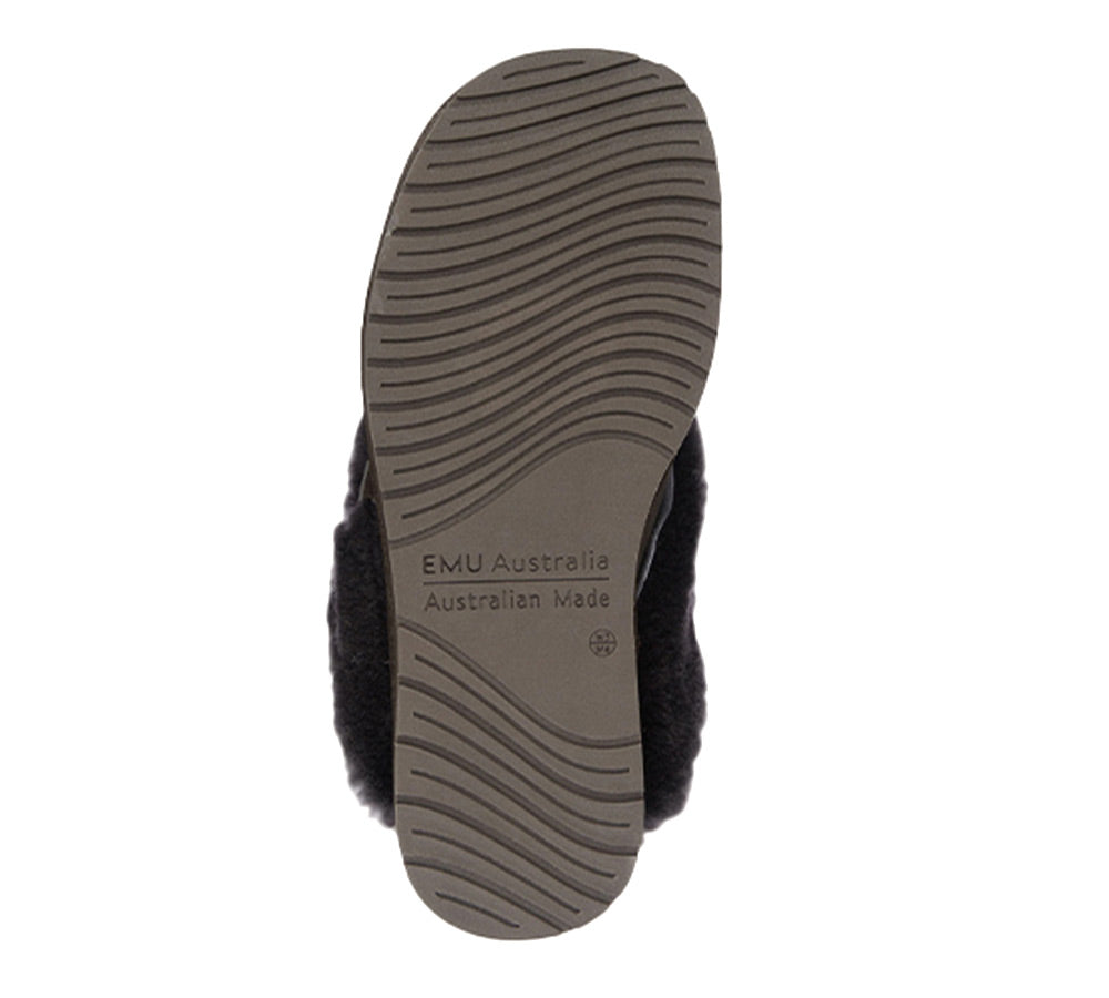 EMU® UGG Slippers Australian Made Sheepskin Wool Scuff Platinum Eden EMU
