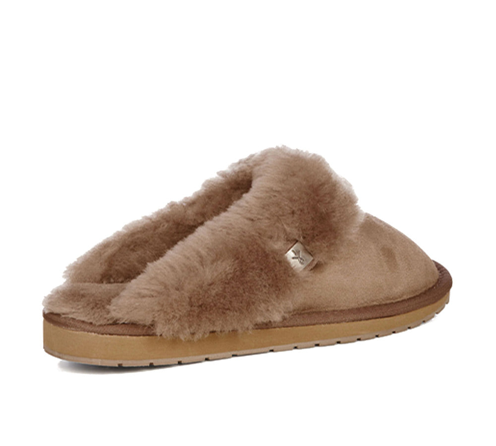 EMU® UGG Slippers Australian Made Sheepskin Wool Scuff Platinum Eden EMU