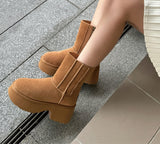 UGG EVERAU® UGG Boots Short Zipper Chunky Platform Yuana EVERAU