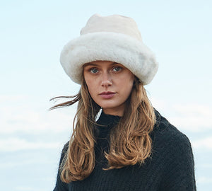 TARRAMARRA® Suede Fluffy Warm Bucket Hat TARRAMARRA