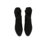 Leather Boots - EVERAU® Women Leather Zipper Pointed Toe Block Heel Boots Lewis