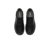 School Shoes - EVERAU® Senior Black Leather Lace Up School Shoes