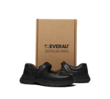 School Shoes - EVERAU® Senior Black Leather School Shoes Chris