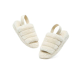 Slides - AS UGG Women Fluffy Slides Puffy