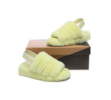 Slides - AS UGG Women Fluffy Slides Puffy