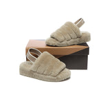 Slides - AS UGG Women Fluffy Slides Puffy