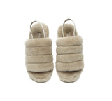 Slides - AUSTRALIAN SHEPHERD® UGG Women Slingback Fluffy Slides Puffy