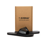 Slides - EVERAU® Men Leather Slip-on Ultra Soft Summer Slides Andy