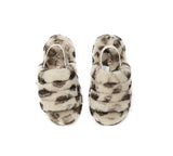 Slides - UGG Kids Fluffy Slides Slingback Leopard Puffy