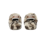 Slides - UGG Kids Fluffy Slides Slingback Leopard Puffy