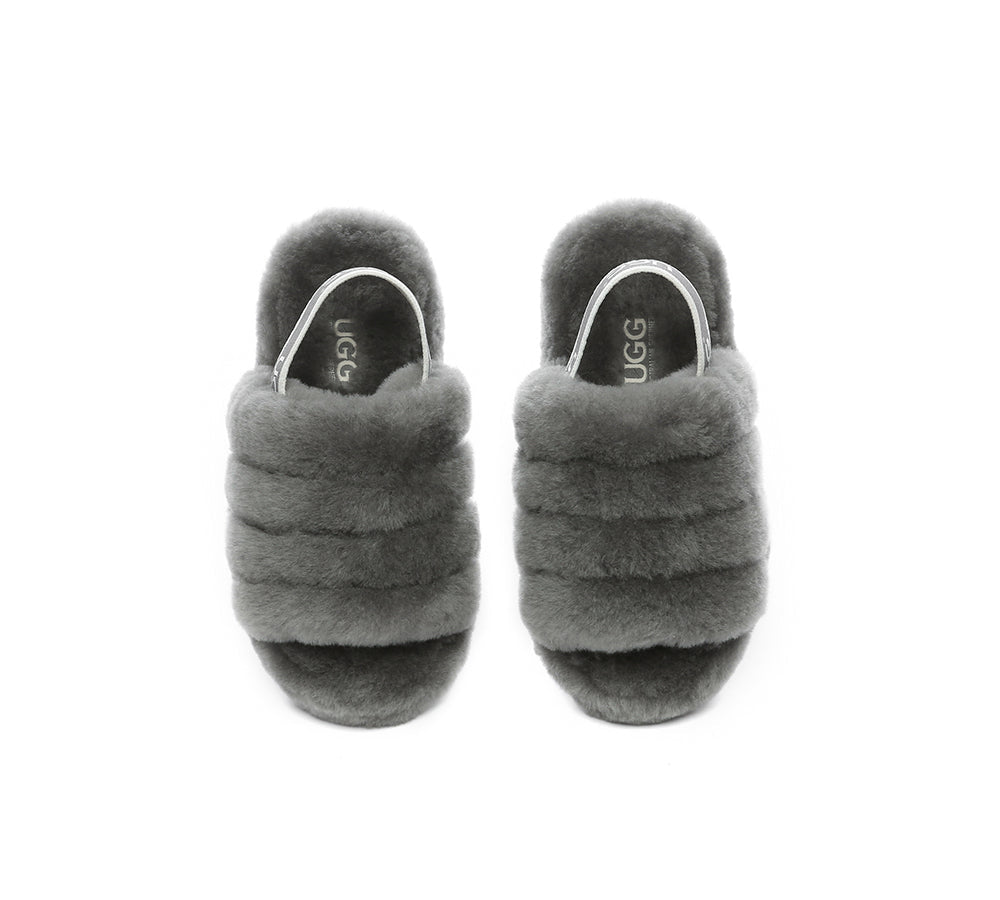 Slides - UGG Kids Fluffy Slides Slingback Puffy