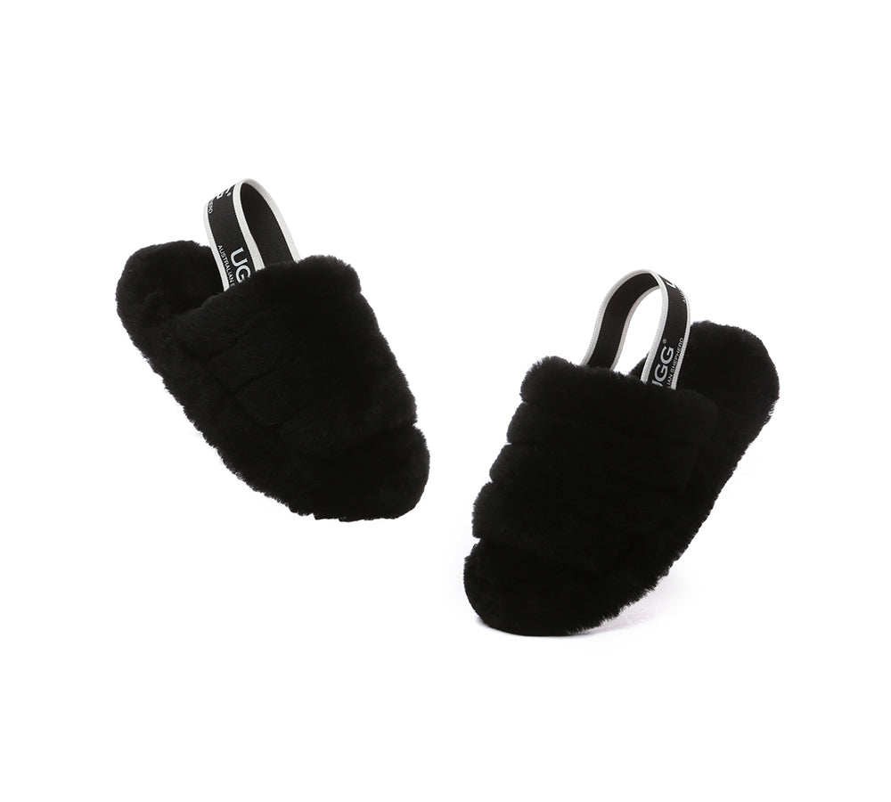 Slides - UGG Kids Fluffy Slides Slingback Puffy
