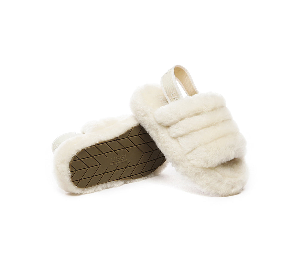 Slides - UGG Kids Fluffy Slides Slingback Puffy