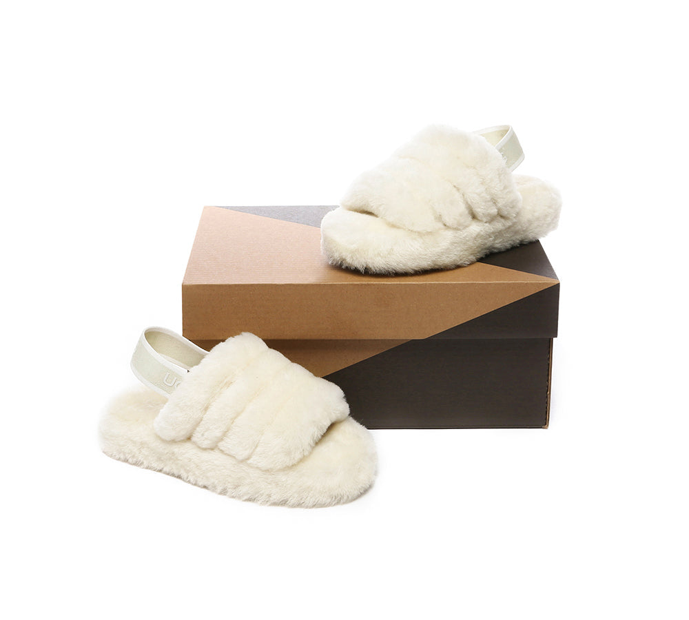 Slides - UGG Kids Fluffy Slides Slingback Puffy