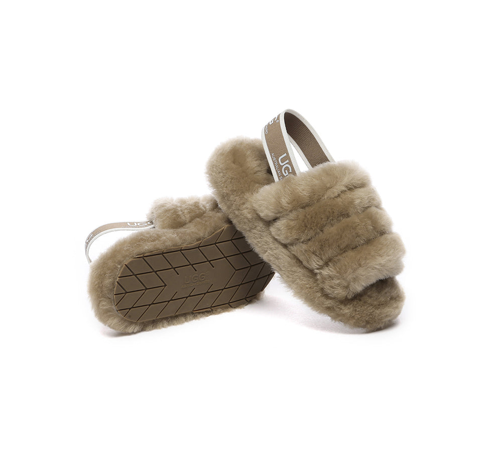 Slides - UGG Kids Fluffy Slides Slingback Puffy
