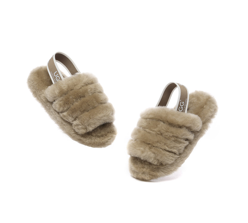 Slides - UGG Kids Fluffy Slides Slingback Puffy