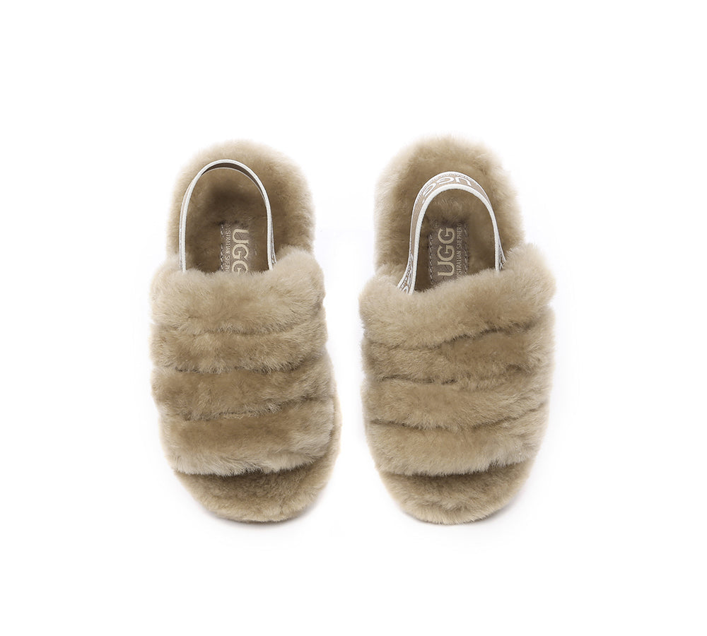 Slides - UGG Kids Fluffy Slides Slingback Puffy