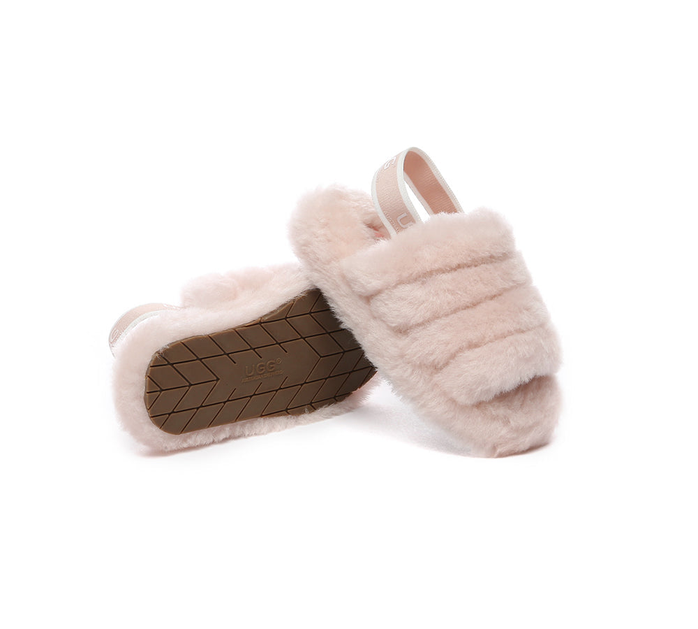 Slides - UGG Kids Fluffy Slides Slingback Puffy