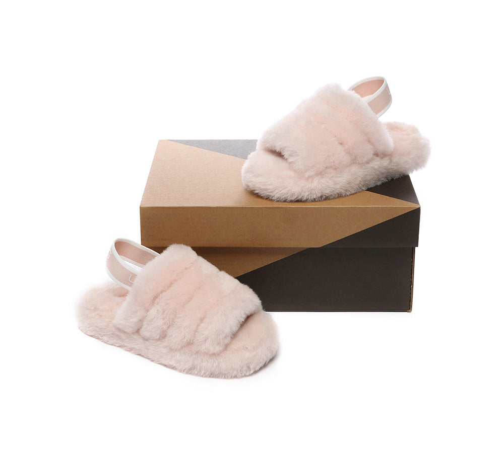 Slides - UGG Kids Fluffy Slides Slingback Puffy