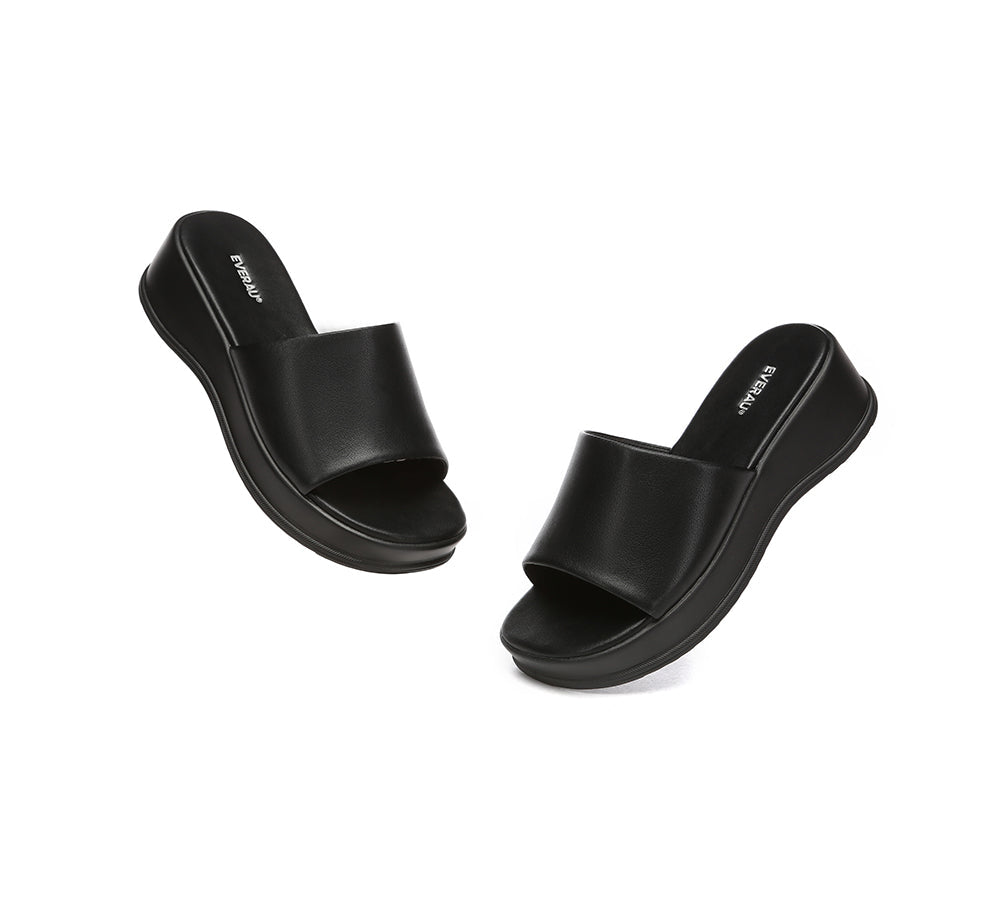 Slides - Women Platform Heel Slip-on Sandal Slides Fiona