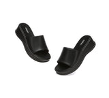 Slides - Women Platform Heel Slip-on Sandal Slides Fiona