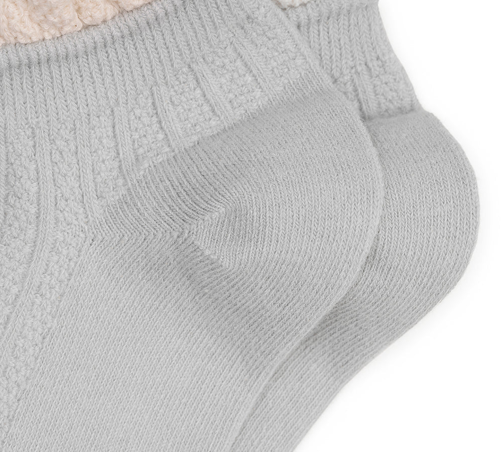Socks - 100% Cotton Ruffle Shallow Mouth Socks One Pair
