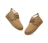UGG Boots - Australian Shepherd® UGG Boots Men Sheepskin Wool Ankle Lace Up Casual Leonard