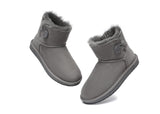UGG Boots - UGG Boots Australia Premium Double Face Sheepskin Mini Button Boots