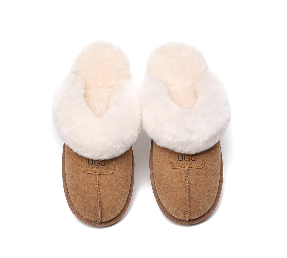 UGG Slippers - AUSTRALIAN SHEPHERD® UGG Double Face Sheepskin Wool Slippers Suzie Scuff