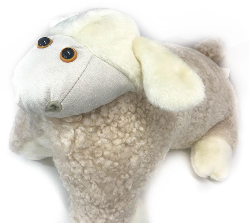 Accessories - UGG Curly Pillow Cozy Sheep Shaped Cushion, Sanitized Wool Toy, Folded To Display (2186091987002)