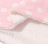 Apparel - Reversible Hoodie Blanket Unisex Pink Polka Dot