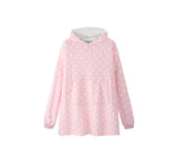 Apparel - Reversible Hoodie Blanket Unisex Pink Polka Dot