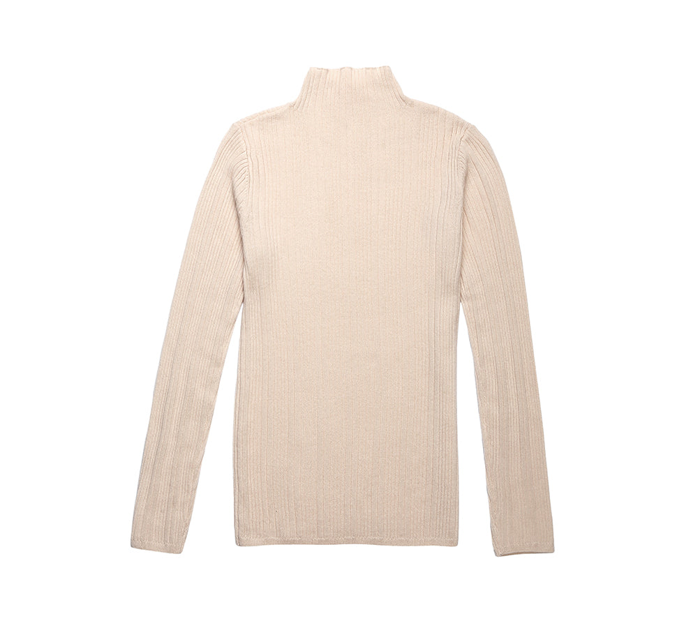 Apparel - TA Women Wool Knitwear Half Turt