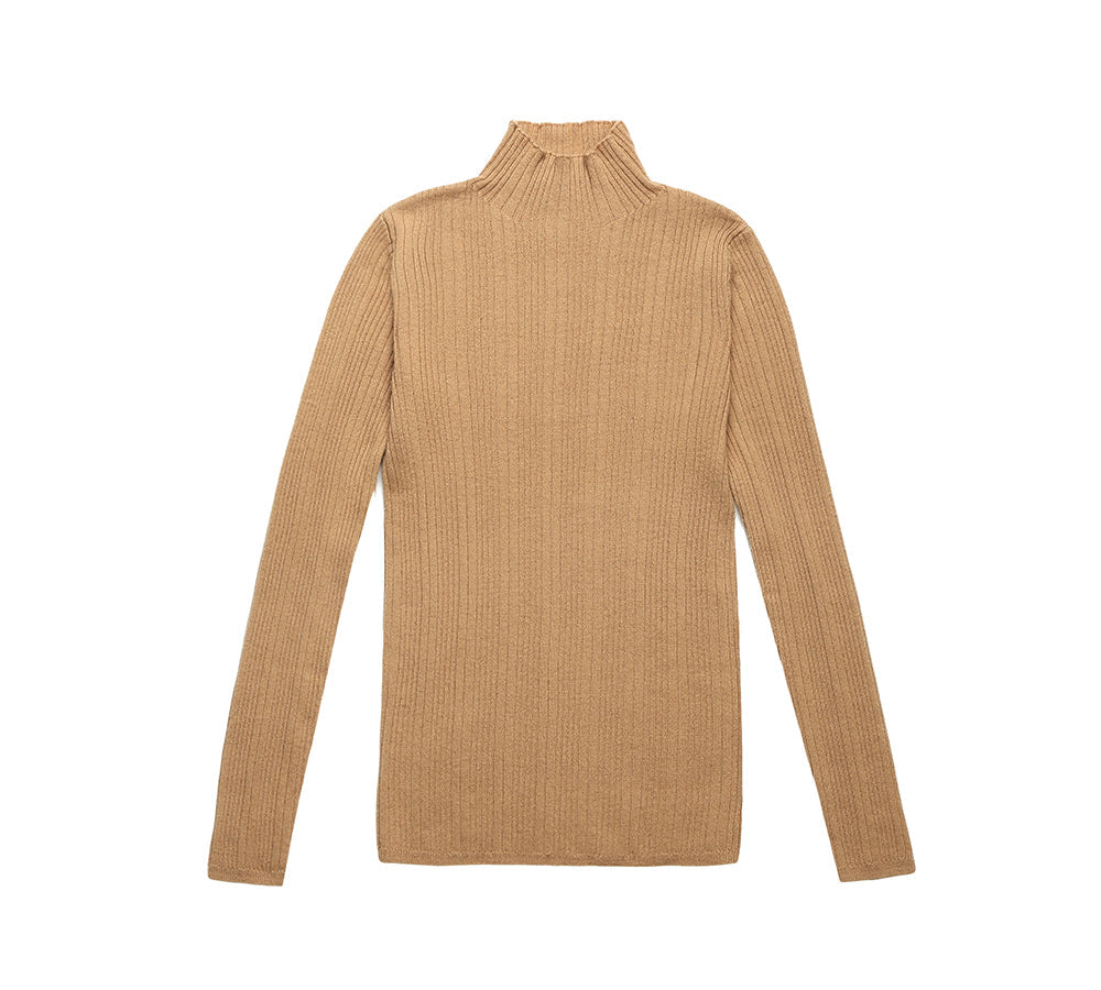 Apparel - TA Women Wool Knitwear Half Turt