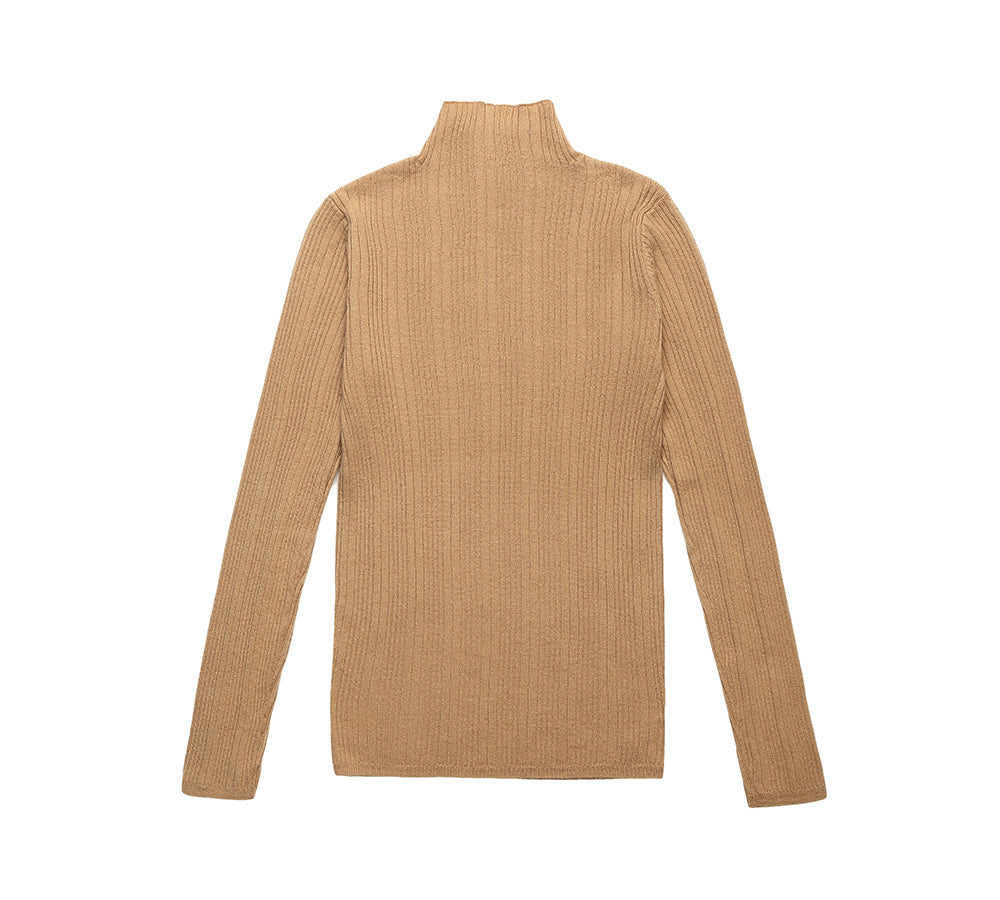 Apparel - TA Women Wool Knitwear Half Turt