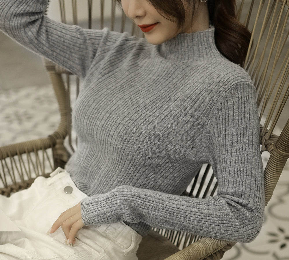 Apparel - TA Women Wool Knitwear Half Turt