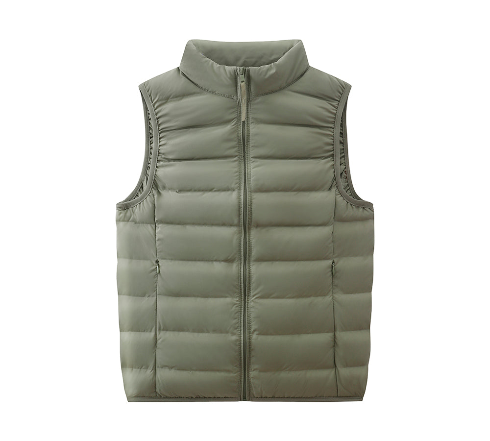 Apparel - Ultra-Light White Duck Down Vest Women Beverley