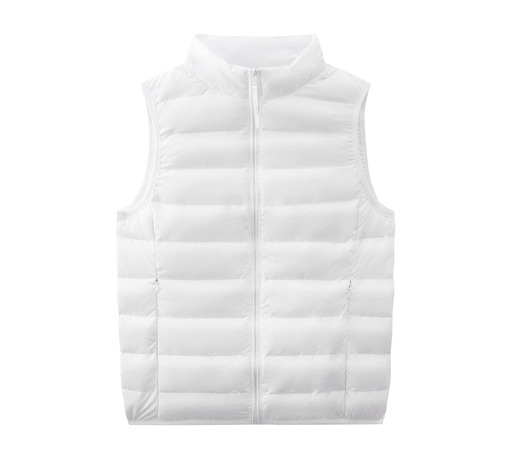 Apparel - Ultra-Light White Duck Down Vest Women Beverley