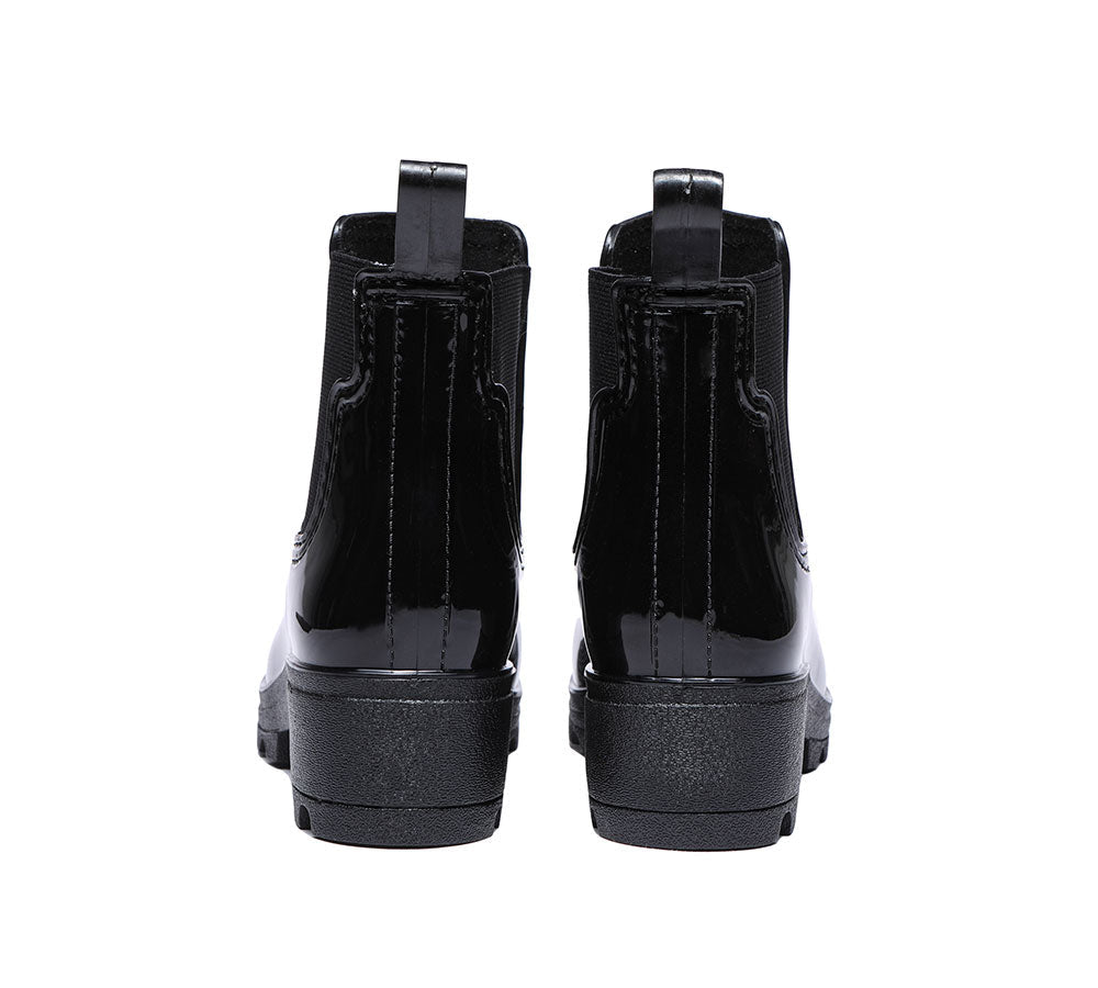 Fashion Boots - Rainboots, Ankle Gumboots Women Vivily With Wool Insole