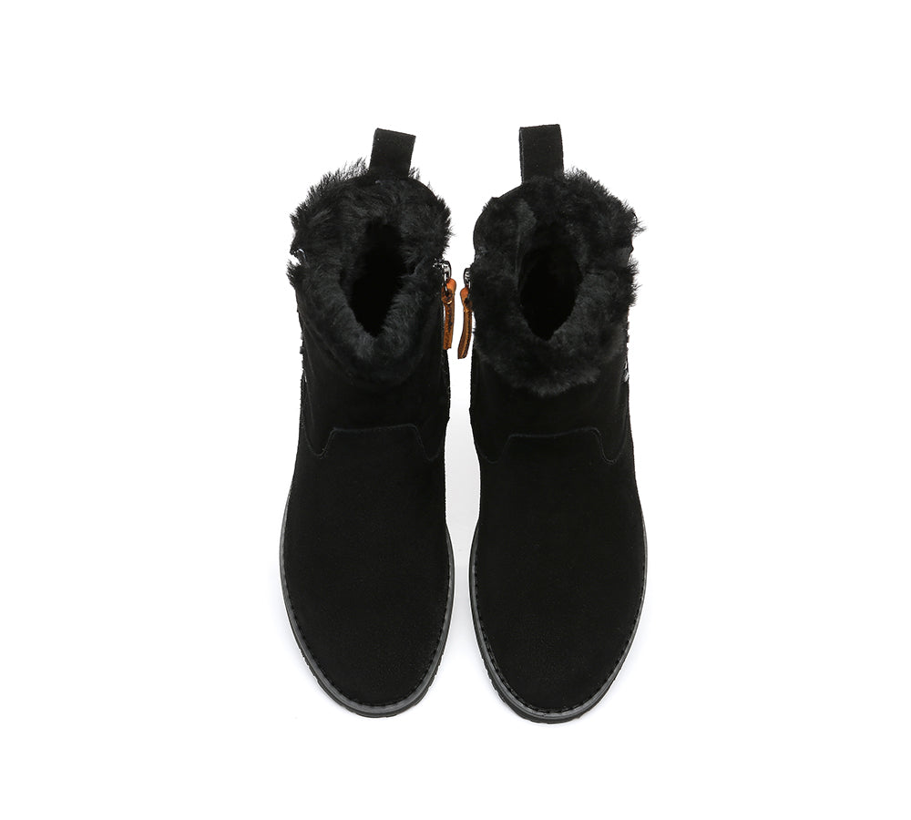 Fashion Boots - TA Cadence Women's Ankle Boots Suede Ugg Fashion Boots