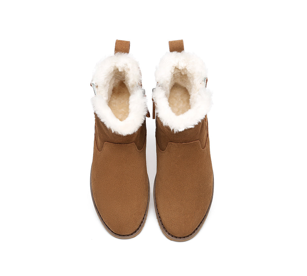 Fashion Boots - TA Cadence Women's Ankle Boots Suede Ugg Fashion Boots